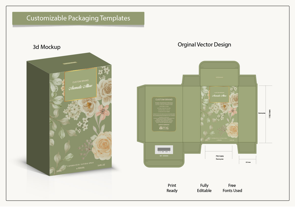 An example of a soap packaging design template